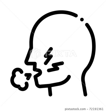 cough asthma black icon vector illustration cough asthma black icon vector illustration 72191361