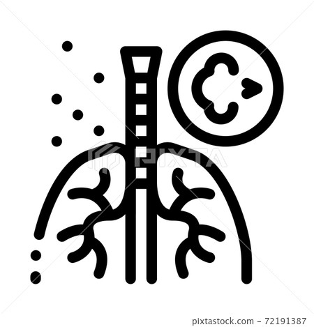 asthma attack black icon vector illustration asthma attack black icon vector illustration 72191387