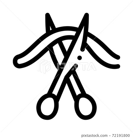 cutting umbilical cord black icon vector illustration cutting umbilical cord black icon vector illustration 72191800