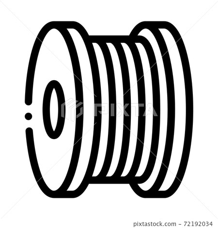 bobbin fiber black icon vector illustration 72192034