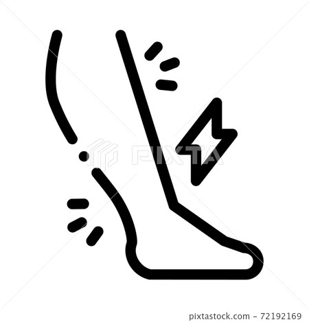 leg pain ill black icon vector illustration leg pain ill black icon vector illustration 72192169