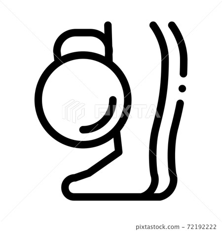 weight feeling legs black icon vector illustration weight feeling legs black icon vector illustration 72192222