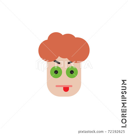Mocking teasing and angry boy, man icon. showing tongue and frowning eyebrows Emoticon Icon Vector Illustration. color Style. Mocking teasing and angry boy, man icon. showing tongue and frowning eyebrows Emoticon Icon Vector Illustration. color Style. 72192625