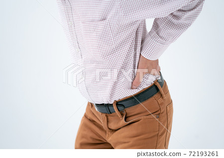 Senior male part of low back pain Senior male part of low back pain 72193261