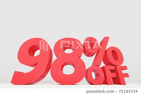 顯示銷售折扣率的三維字符,優惠98% 顯示銷售折扣率的三維字符,優惠98% 72193334