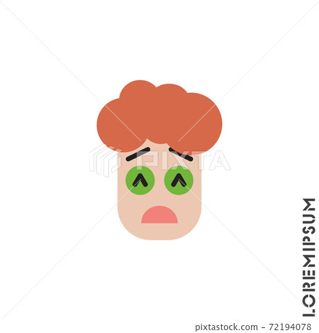 Sad Give Up Tired Emoticon boy, man Icon Vector Illustration. color Style. Very Sad Cry Stressful Emoticon Icon Vector Illustration. 72194078