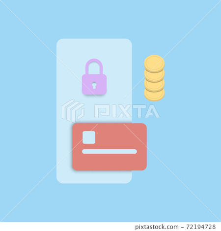 Concept secure transaction banking card .... - Stock Illustration ...