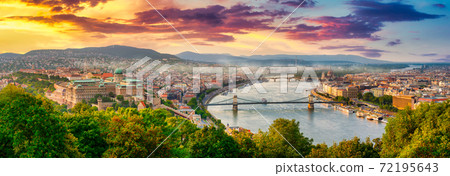 Sunset over Danube 72195643