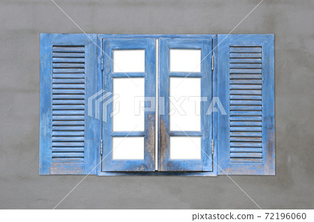 Old window with gaps in white color. Old window with gaps in white color. 72196060