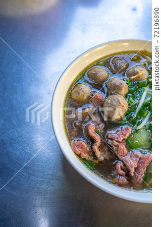 Vietnam popular gastronomy- Pho beef and meat balls noodle soup Vietnam popular gastronomy- Pho beef and meat balls noodle soup 72196890