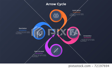 Modern Infographic Vector Template - Stock Illustration [72197694] - PIXTA