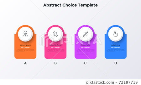 Modern Infographic Vector Template - Stock Illustration [72197719] - PIXTA
