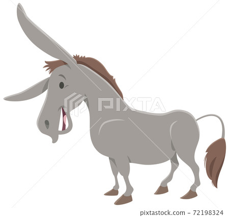donkey cartoon farm animal character - Stock Illustration [72198324] - PIXTA