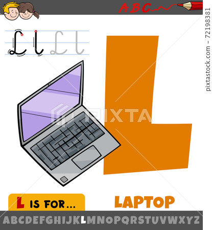 letter L from alphabet with cartoon laptop - Stock Illustration [72198381]  - PIXTA