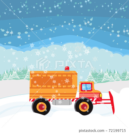 Snowblower on road while working Snowblower on road while working 72199715
