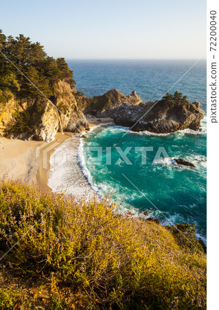 Mcway falls - Pacific coast highway in Big Sur, California, USA in the afternoon. Mcway falls - Pacific coast highway in Big Sur, California, USA in the afternoon. 72200040