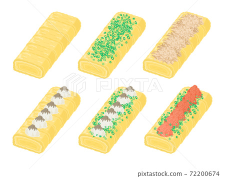 Tamagoyaki illustration set 72200674