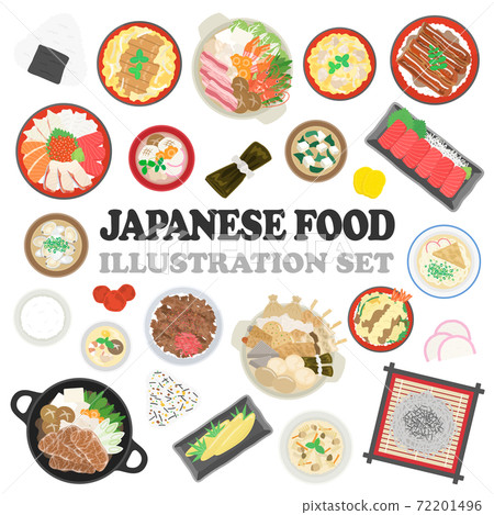日本食品的插圖集 72201496