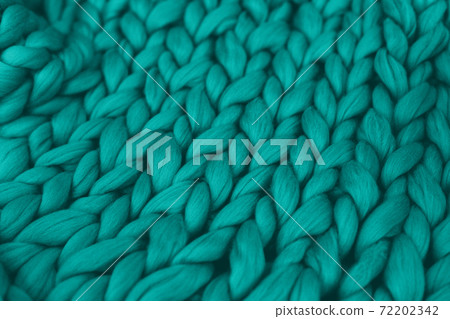 Merino wool handmade knitted large blanket 72202342