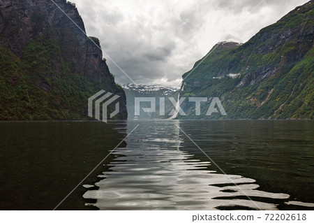 Geiranger at the end of the Sunnylvsfjorden, Norway 72202618
