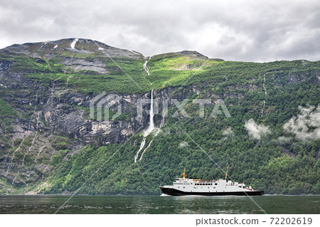 Geiranger at the end of the Sunnylvsfjorden, Norway 72202619