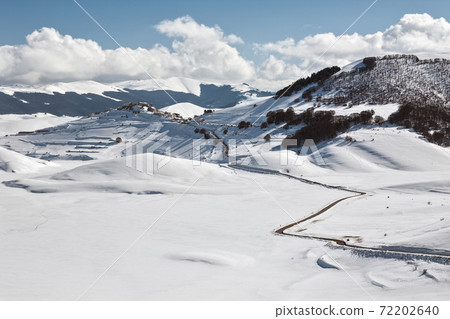 Castelluccio of Norcia in winter 72202640