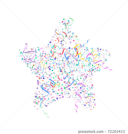 Multi colored confetti, serpentine falling 72203413