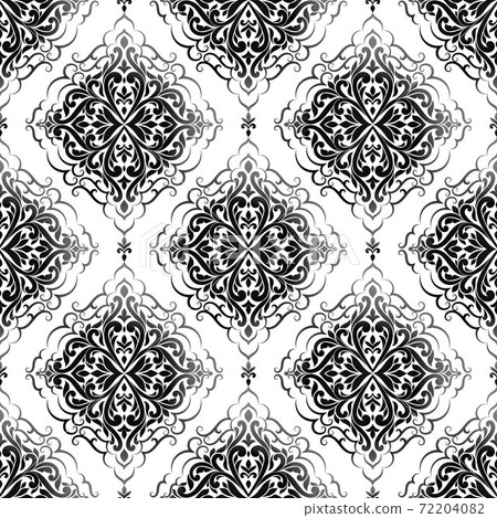 Black and white damask vector seamless pattern. Black and white damask vector seamless pattern. 72204082