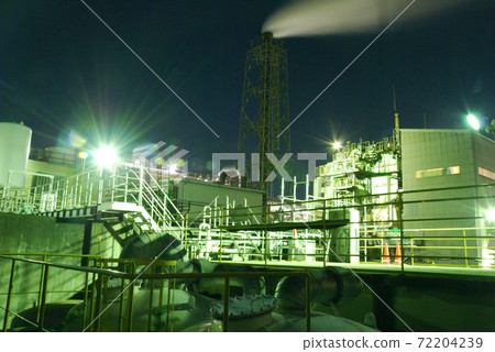 A factory like a fortress in the near future 72204239