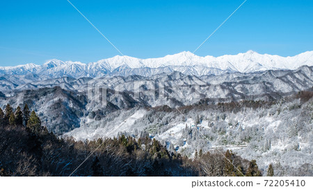 View of the Northern Alps from the Ogawa Alps Line Alps Observation Deck 72205410