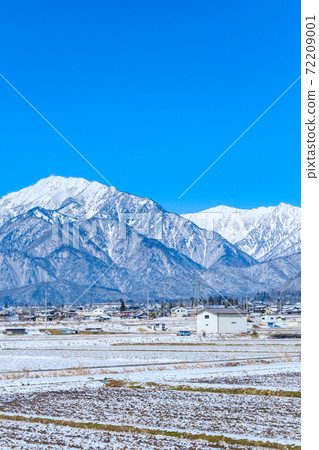 長野縣大町市冬季北阿爾卑斯山 長野縣大町市冬季北阿爾卑斯山 72209001