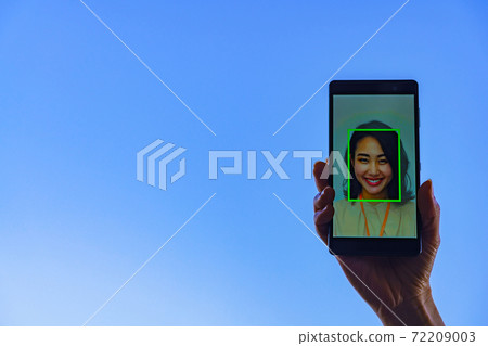 Face recognition security eKYC DX [Image of digitization of authentication] 72209003