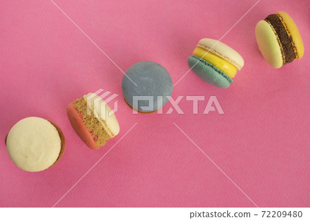 Macaron image on a pink background 72209480