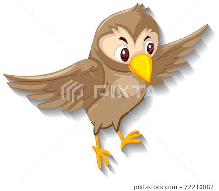 Cute sparrow bird cartoon character - Stock Illustration [72210082] - PIXTA