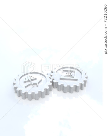 Work-life balance between work and vacation represented by gears CG illustration Work-life balance between work and vacation represented by gears CG illustration 72210260