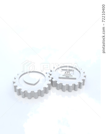 齒輪CG插圖代表的愛與工作的平衡 齒輪CG插圖代表的愛與工作的平衡 72210400