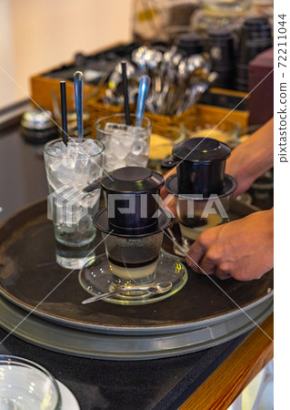 Vietnamese traditional dripping coffee with condensed milk- ca phe sua Vietnamese traditional dripping coffee with condensed milk- ca phe sua 72211044
