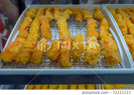 Japanese crab stick tempura for sale at food market Japanese crab stick tempura for sale at food market 72211113