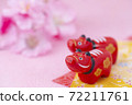 New Year's material for Ox, Akabeko New Year's material for Ox, Akabeko 72211761