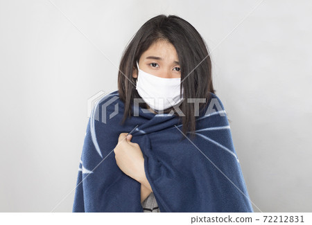 young asian woman feel fever and sick young asian woman feel fever and sick 72212831