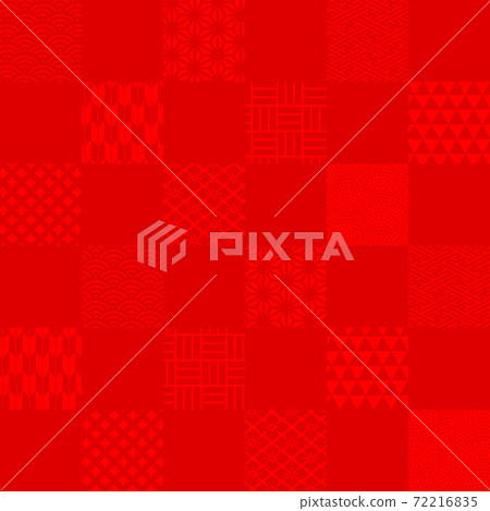Japanese pattern background material (red) 72216835