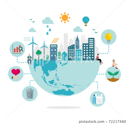 考慮生態生態,自然與環境保護的城市生活形象(無文字) 考慮生態生態,自然與環境保護的城市生活形象(無文字) 72217488