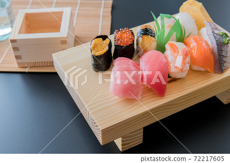 壽司壽司木Japanese日本清酒圖像背景素材 72217605