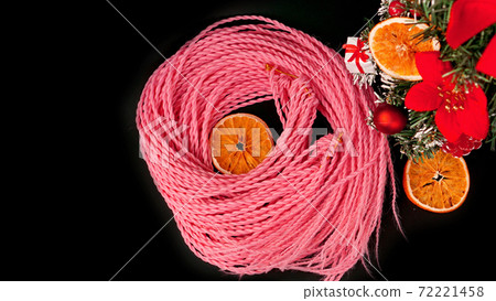 Synthetic pink kanekalon braids - Christmas photo for hairdressing salons 72221458