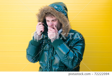 Keep warm. Winter stylish menswear. Man bearded hipster Keep warm. Winter stylish menswear. Man bearded hipster 72222094