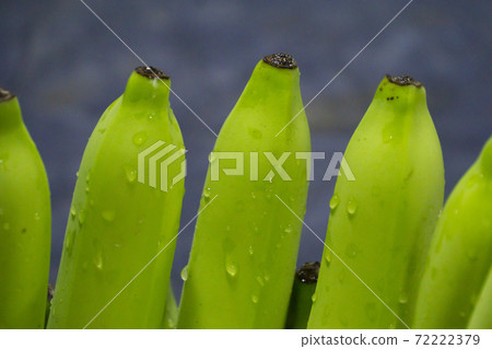 Many green bananas close up Many green bananas close up 72222379