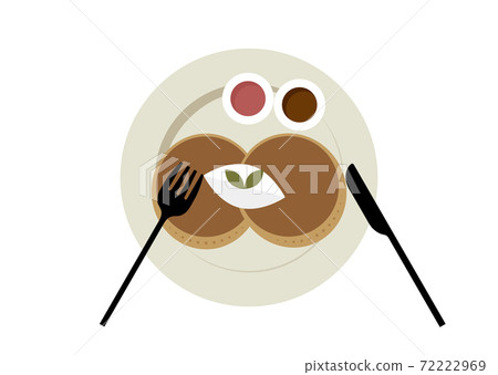 煎餅一盤小吃插畫 煎餅一盤小吃插畫 72222969