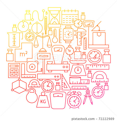 Measurement Line Icon Circle Design Measurement Line Icon Circle Design 72222989