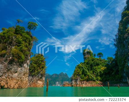 Islet of Lake Chaolan (Khao Sok, Surat Thani Province, Kingdom of Thailand) Islet of Lake Chaolan (Khao Sok, Surat Thani Province, Kingdom of Thailand) 72223374