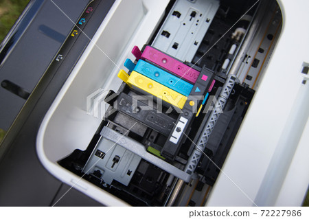 An ink cartridge or inkjet cartridge is a component of an inkjet printer that contains the ink four color An ink cartridge or inkjet cartridge is a component of an inkjet printer that contains the ink four color 72227986